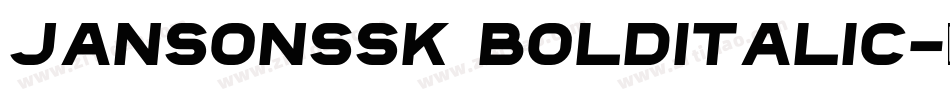 JansonSSK BoldItalic字体转换